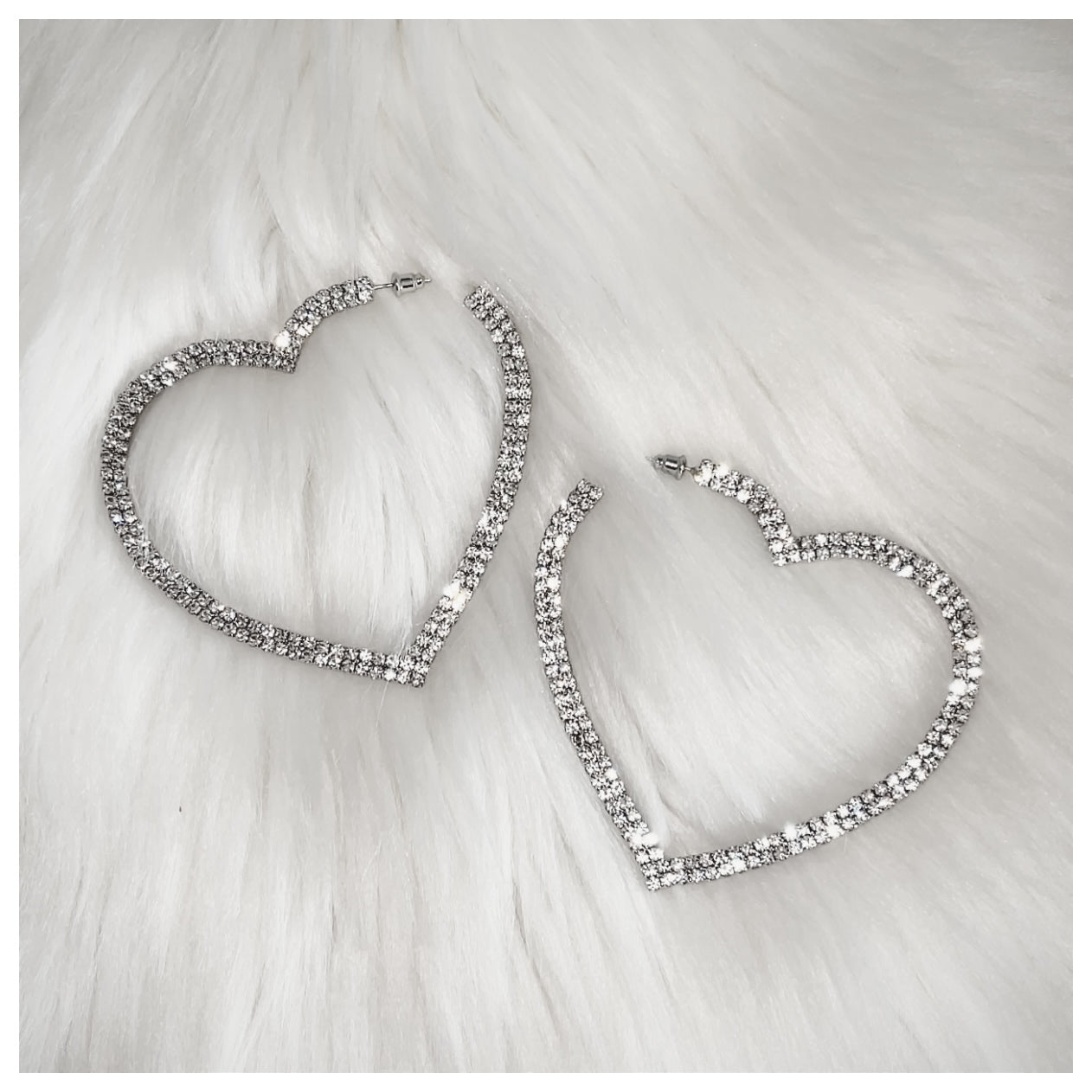 Extra Large Heart Hoop Earrings Heart Hoop Earrings 